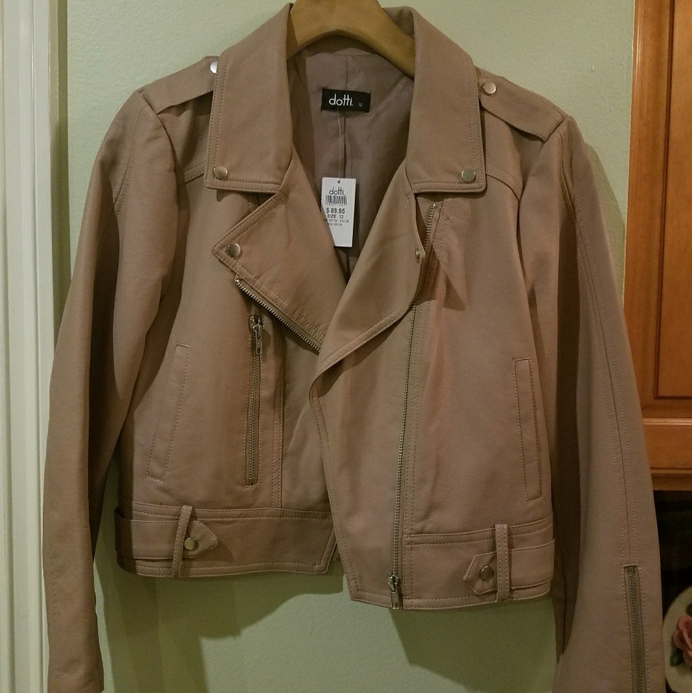 NWT Dotti blush motorcycle jacket